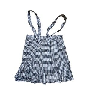 Vintage 60s 70s Honeysuckle Sears Gingham Pleated Suspender Skirt Jumper Girls 4